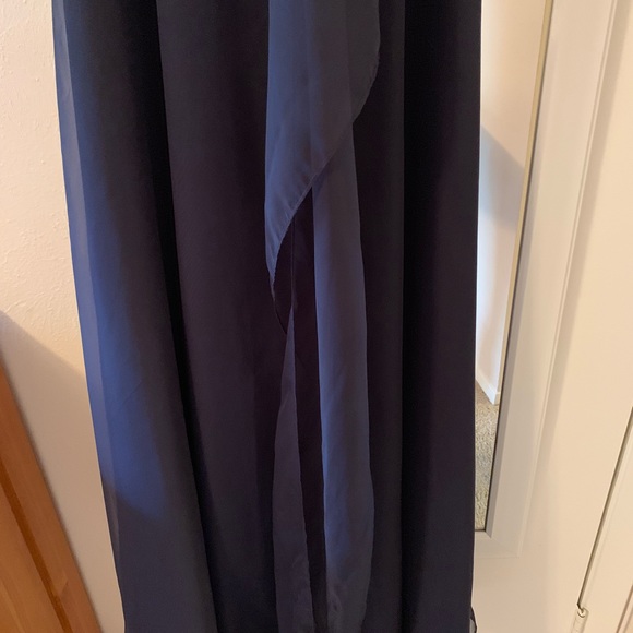 Beautiful Mori Lee Navy Blue Long Formal Dress Mother of the Bride - Picture 4 of 8